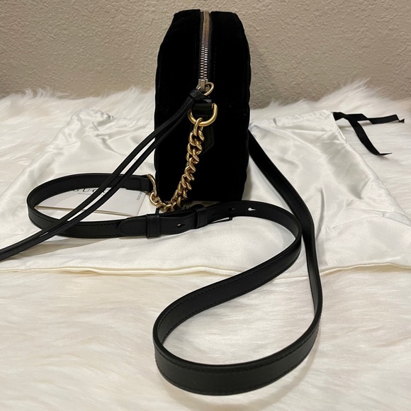 NEW Authentic Gucci Camera Bag GG Marmont Velvet - Picture 6 of 12